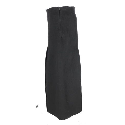 Women's Proenza Schouler Straight Maxi Skirt with Slits in Black Wool