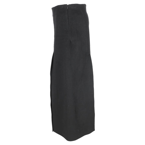 Women's Proenza Schouler Straight Maxi Skirt with Slits in Black Wool