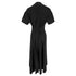 Women's Proenza Schouler Short-Sleeve Midi Dress in Black Cotton