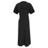 Women's Proenza Schouler Short-Sleeve Midi Dress in Black Cotton