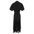 Women's Proenza Schouler Short-Sleeve Midi Dress in Black Cotton