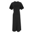 Women's Proenza Schouler Short-Sleeve Midi Dress in Black Cotton
