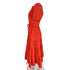 Women's Ulla Johnson Olina Midi Tiered Dress in Coral Cotton