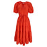 Women's Ulla Johnson Olina Midi Tiered Dress in Coral Cotton