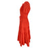 Women's Ulla Johnson Olina Midi Tiered Dress in Coral Cotton