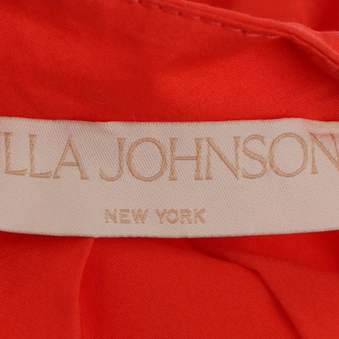 Women's Ulla Johnson Olina Midi Tiered Dress in Coral Cotton