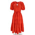 Women's Ulla Johnson Olina Midi Tiered Dress in Coral Cotton