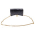 Hourglass Chain Wallet Crocodile Embossed Leather
