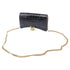 Hourglass Chain Wallet Crocodile Embossed Leather