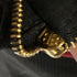 Hourglass Chain Wallet Crocodile Embossed Leather