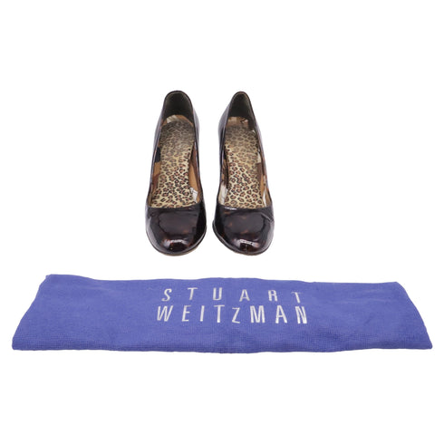 Women's Stuart Weitzman Tortoiseshell Pumps in Brown Patent Leather