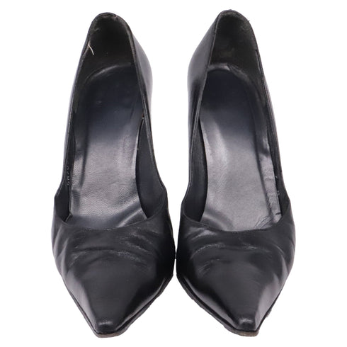 Women's Stuart Weitzman Pointed-Toe Pumps in Black Leather