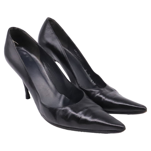 Women's Stuart Weitzman Pointed-Toe Pumps in Black Leather