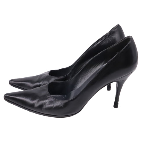 Women's Stuart Weitzman Pointed-Toe Pumps in Black Leather