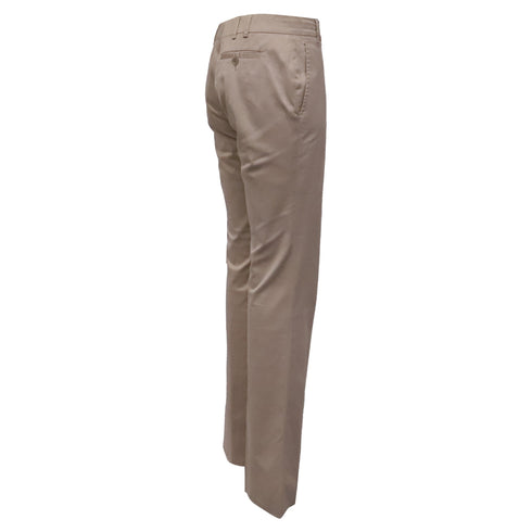 Women's Gucci Bootcut Trousers in Beige Cotton