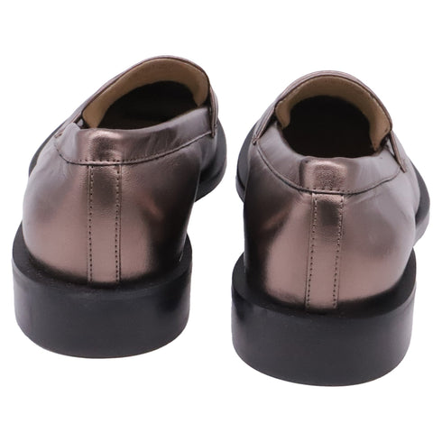 Women's Stuart Weitzman Palmer Loafers in Bronze Leather