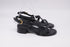 Women's See by Chloé Braided Strap Sandals in Black Leather