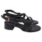 Women's See by Chloé Braided Strap Sandals in Black Leather