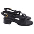 Women's See by Chloé Braided Strap Sandals in Black Leather