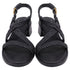 Women's See by Chloé Braided Strap Sandals in Black Leather