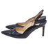 Women's Manolo Blahnik Slingback Pumps in Black Leather
