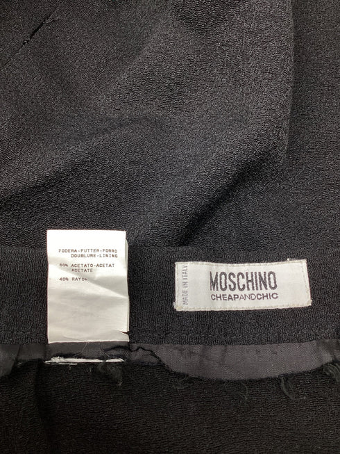Women's Moschino Pencil Skirt in Black Acetate