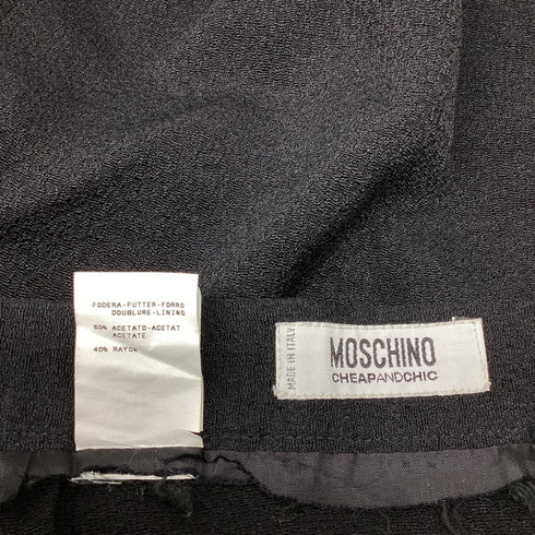 Women's Moschino Pencil Skirt in Black Acetate