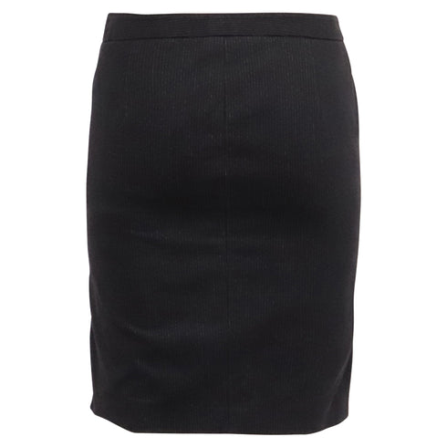 Women's Giorgio Armani Pencil Skirt in Black Cotton