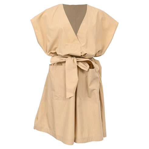 Women's Weekend Max Mara Mitico Midi Dress in Beige Cotton