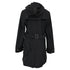 Women's Burberry Brit Double Breasted Trench Coat in Black Polyester