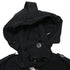 Women's Burberry Brit Double Breasted Trench Coat in Black Polyester