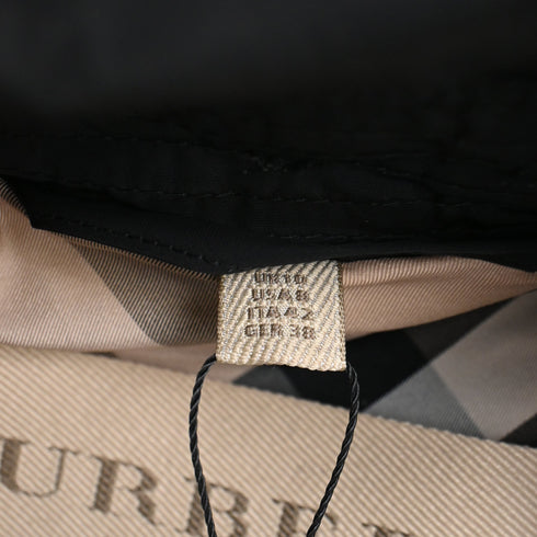 Women's Burberry Brit Double Breasted Trench Coat in Black Polyester