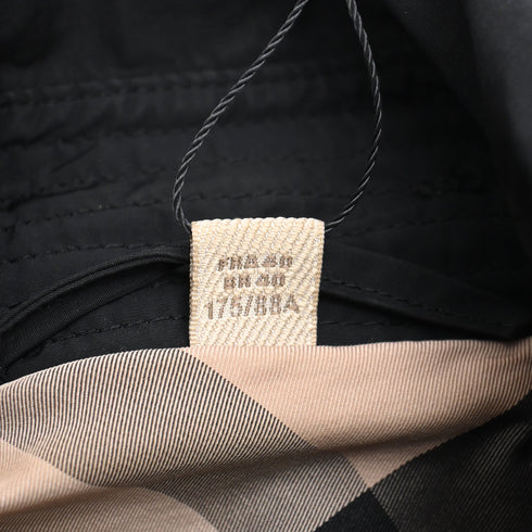 Women's Burberry Brit Double Breasted Trench Coat in Black Polyester