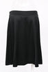 Women's Armani A-Line Midi Skirt in Black Silk