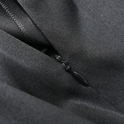 Women's Armani A-Line Midi Skirt in Black Silk