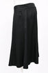 Women's Armani A-Line Midi Skirt in Black Silk