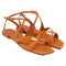Women's Jimmy Choo Ayla Flat Sandals in Orange Suede