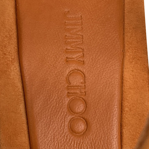 Women's Jimmy Choo Ayla Flat Sandals in Orange Suede