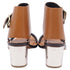Women's Celine Bam Bam Sandal Heels in Brown Leather