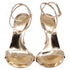 Women's Gianvito Rossi Ankle Strap Sandal Heels in Metallic Gold Leather