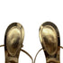 Women's Gianvito Rossi Ankle Strap Sandal Heels in Metallic Gold Leather
