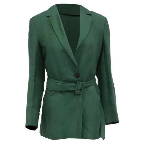 Women's 'S Max Mara Sofia Blazer in Green Linen