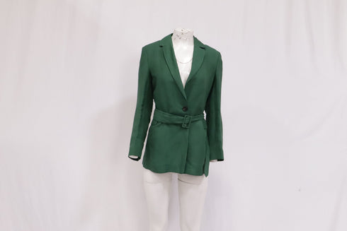 Women's 'S Max Mara Sofia Blazer in Green Linen