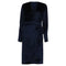 Women's Gucci Leopard Pattern Faux Wrap Dress in Navy Blue Velvet