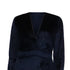 Women's Gucci Leopard Pattern Faux Wrap Dress in Navy Blue Velvet