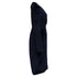 Women's Gucci Leopard Pattern Faux Wrap Dress in Navy Blue Velvet