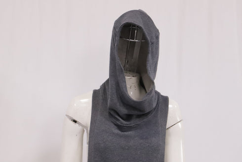 Women's Marni Hooded Sleeveless Top in Grey Cotton