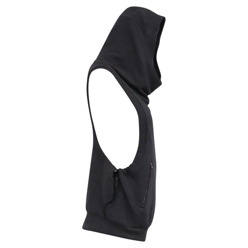 Women's Marni Hooded Sleeveless Top in Grey Cotton