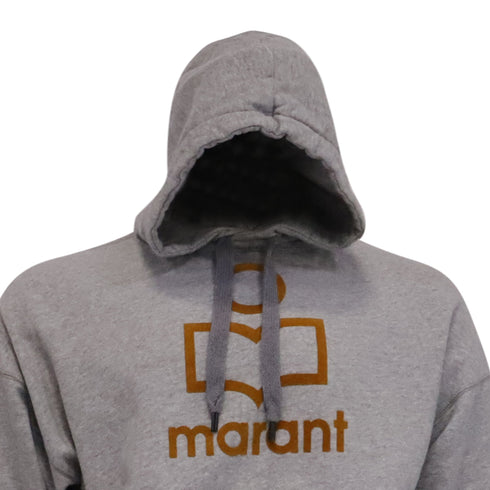 Women's Isabel Marant Logo-Print Hoodie in Grey Cotton