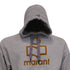 Women's Isabel Marant Logo-Print Hoodie in Grey Cotton
